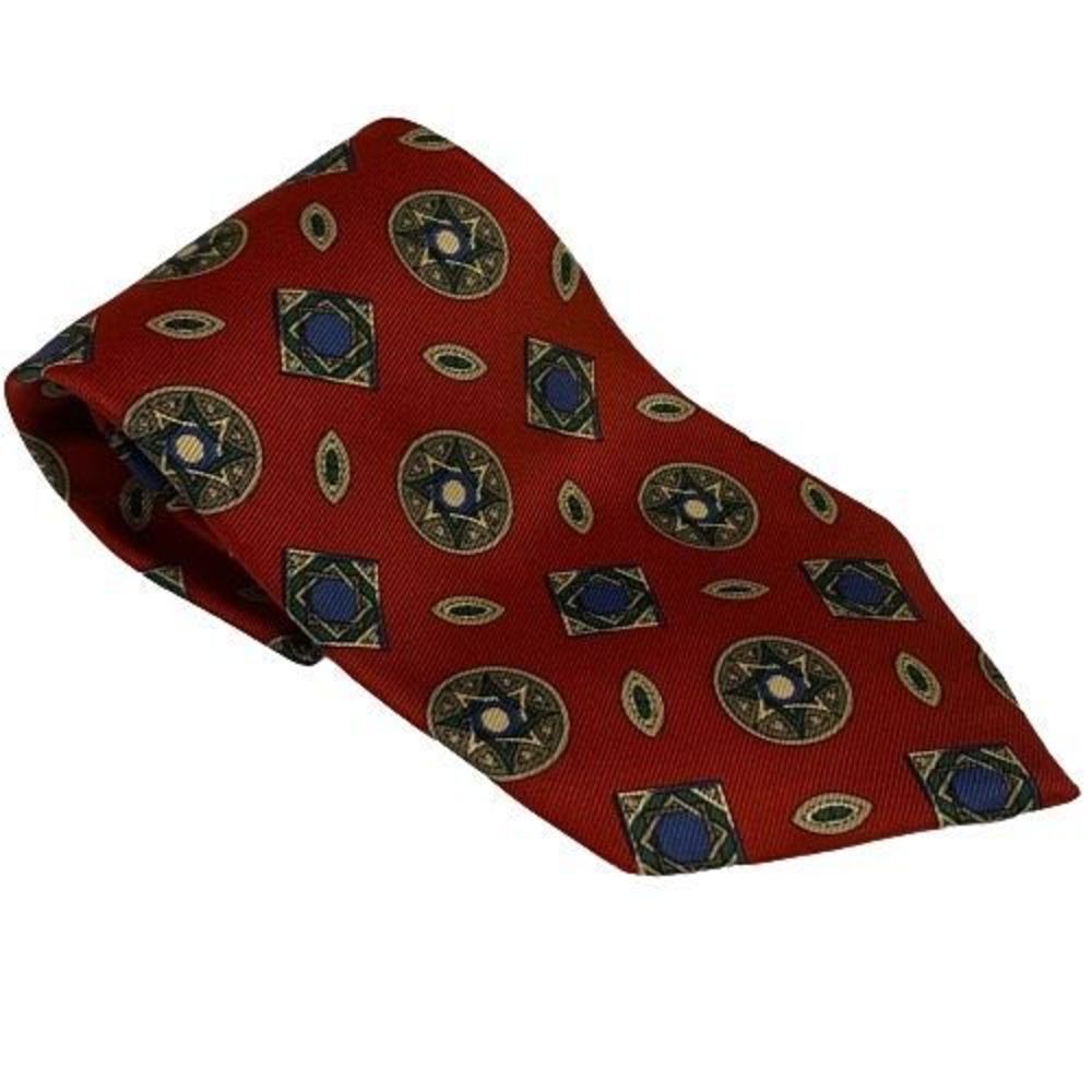 Authentic Vintage Burberry Burberrys of London 58” x 3.75” Red Silk Neck Tie